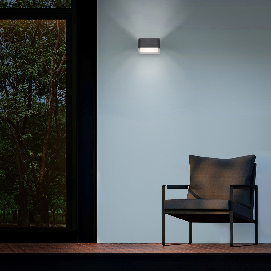 Brilagi - LED vägglampa för utomhusbruk BARI LED/7W/230V 3000/4000/6000K antracit IP54