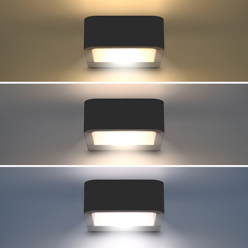 Brilagi - LED vägglampa för utomhusbruk BARI LED/7W/230V 3000/4000/6000K antracit IP54