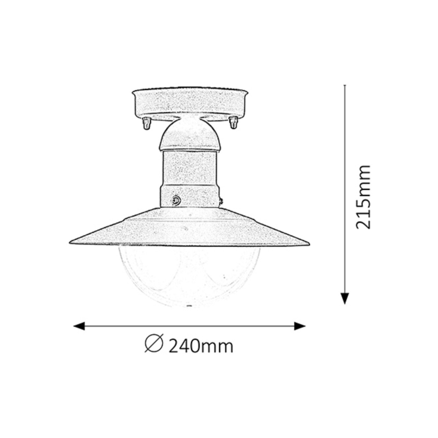 Brilagi - Utomhustaklampa MOLDE 1xE27/60W IP44 svart