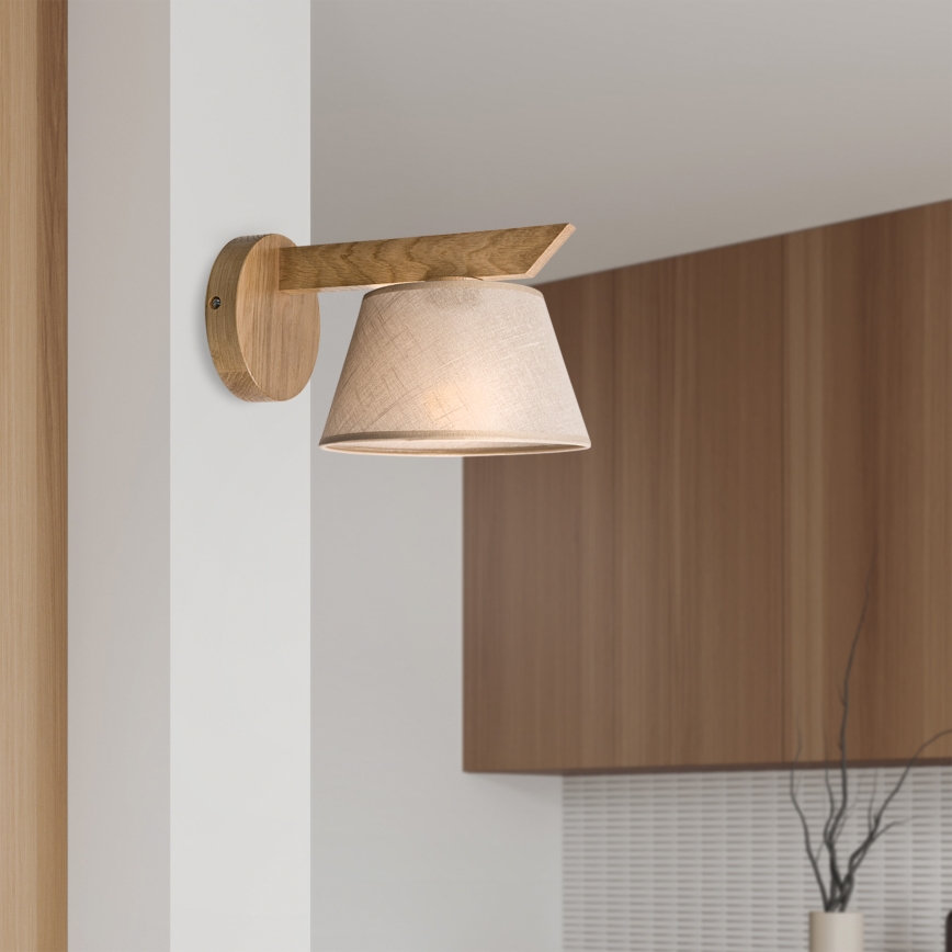 Brilagi - Vägglampa ANTHONY 1xE14/40W/230V ek/beige