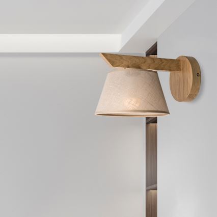 Brilagi - Vägglampa ANTHONY 1xE14/40W/230V ek/beige