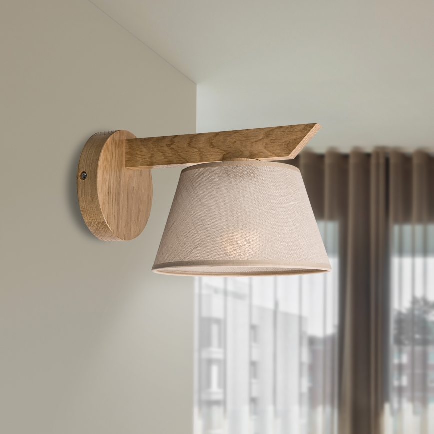 Brilagi - Vägglampa ANTHONY 1xE14/40W/230V ek/beige