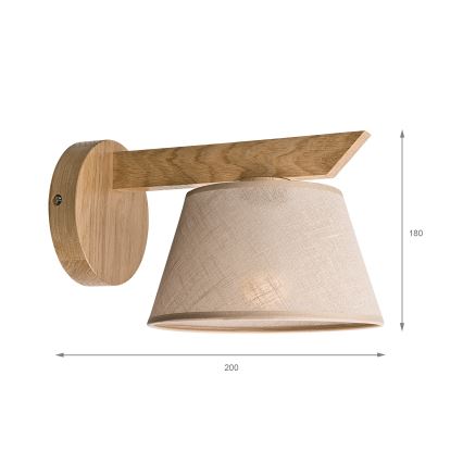 Brilagi - Vägglampa ANTHONY 1xE14/40W/230V ek/beige