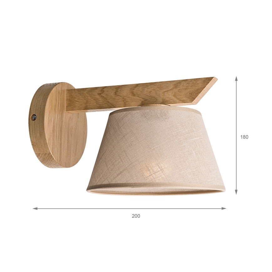 Brilagi - Vägglampa ANTHONY 1xE14/40W/230V ek/beige