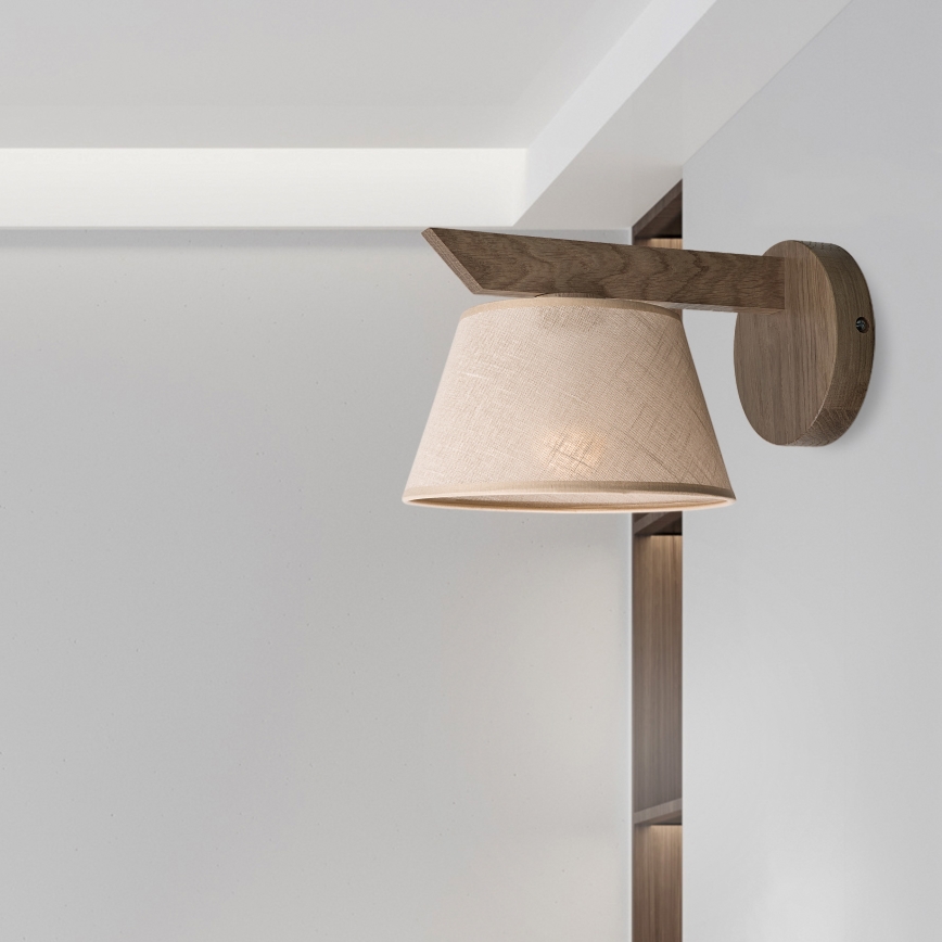 Brilagi - Vägglampa ANTHONY 1xE14/40W/230V ek/beige
