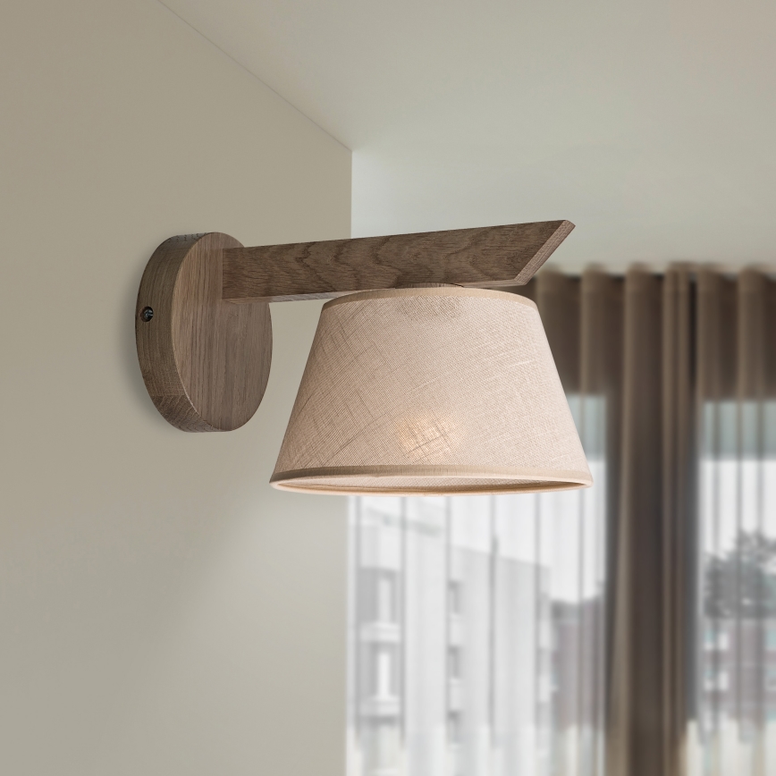 Brilagi - Vägglampa ANTHONY 1xE14/40W/230V ek/beige