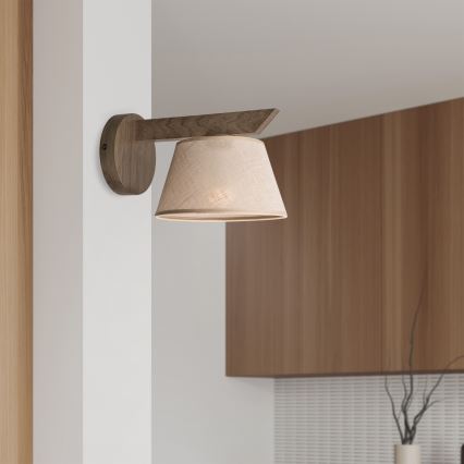 Brilagi - Vägglampa ANTHONY 1xE14/40W/230V ek/beige