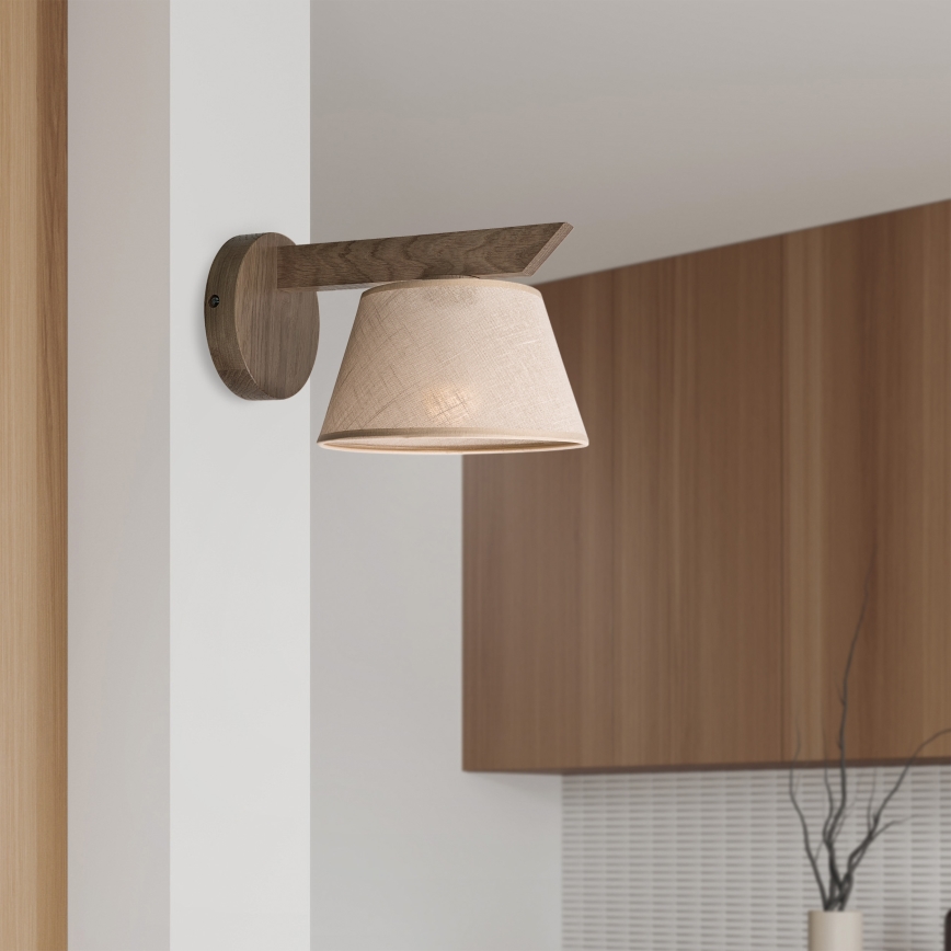 Brilagi - Vägglampa ANTHONY 1xE14/40W/230V ek/beige