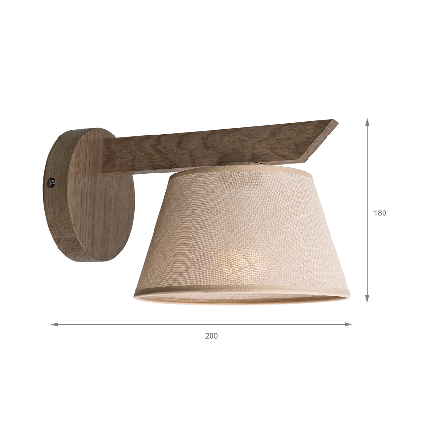 Brilagi - Vägglampa ANTHONY 1xE14/40W/230V ek/beige