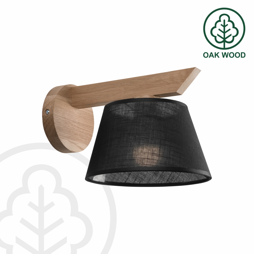 Brilagi - Vägglampa ANTHONY 1xE14/40W/230V ek/svart