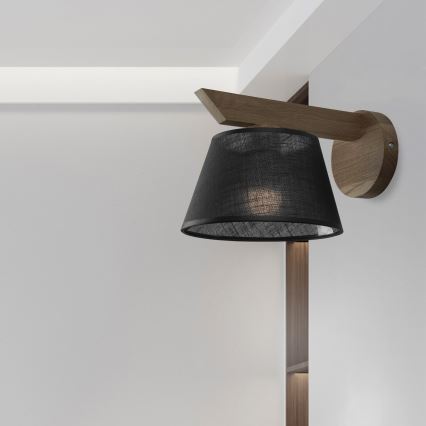 Brilagi - Vägglampa ANTHONY 1xE14/40W/230V ek/svart
