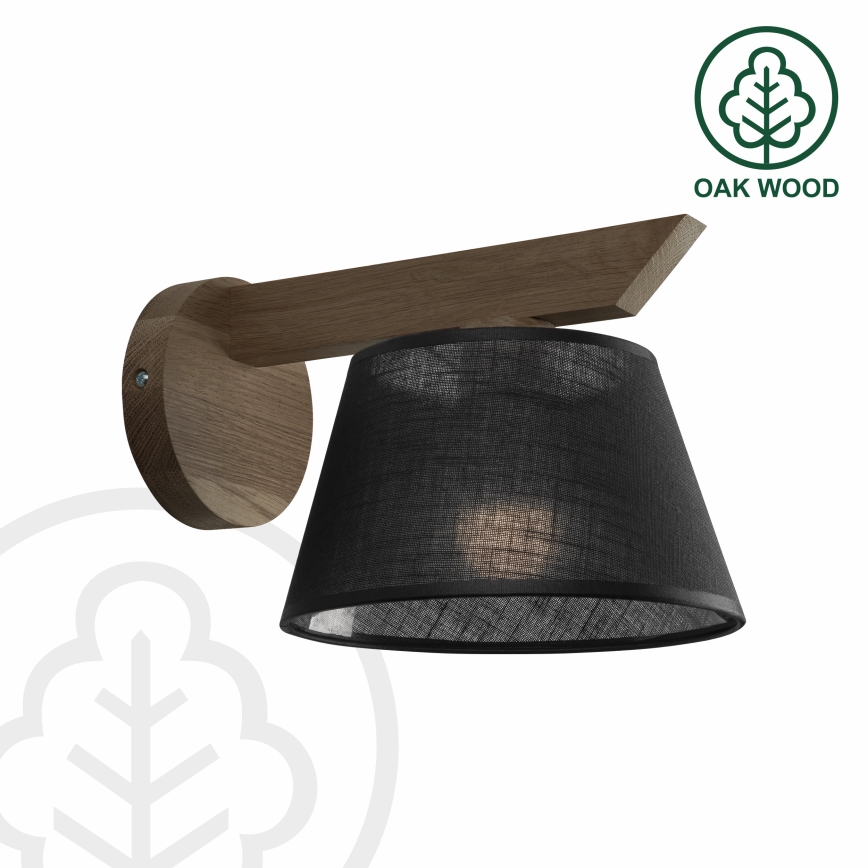 Brilagi - Vägglampa ANTHONY 1xE14/40W/230V ek/svart
