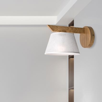 Brilagi - Vägglampa ANTHONY 1xE14/40W/230V ek/vit