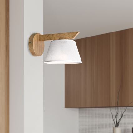 Brilagi - Vägglampa ANTHONY 1xE14/40W/230V ek/vit