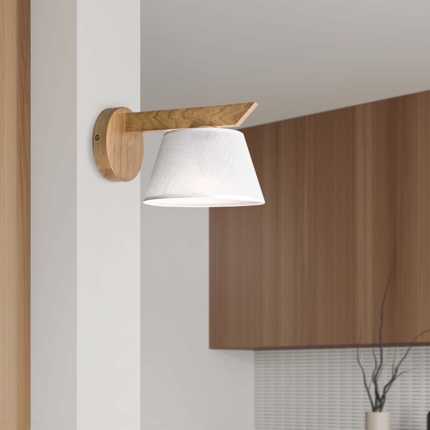 Brilagi - Vägglampa ANTHONY 1xE14/40W/230V ek/vit
