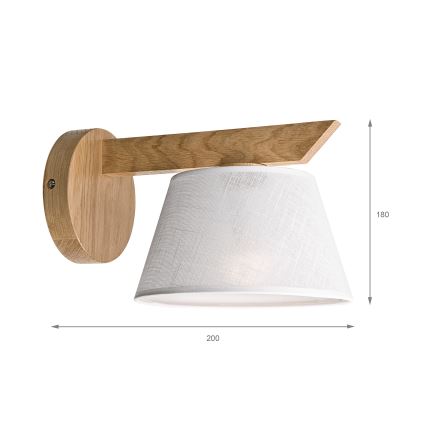 Brilagi - Vägglampa ANTHONY 1xE14/40W/230V ek/vit