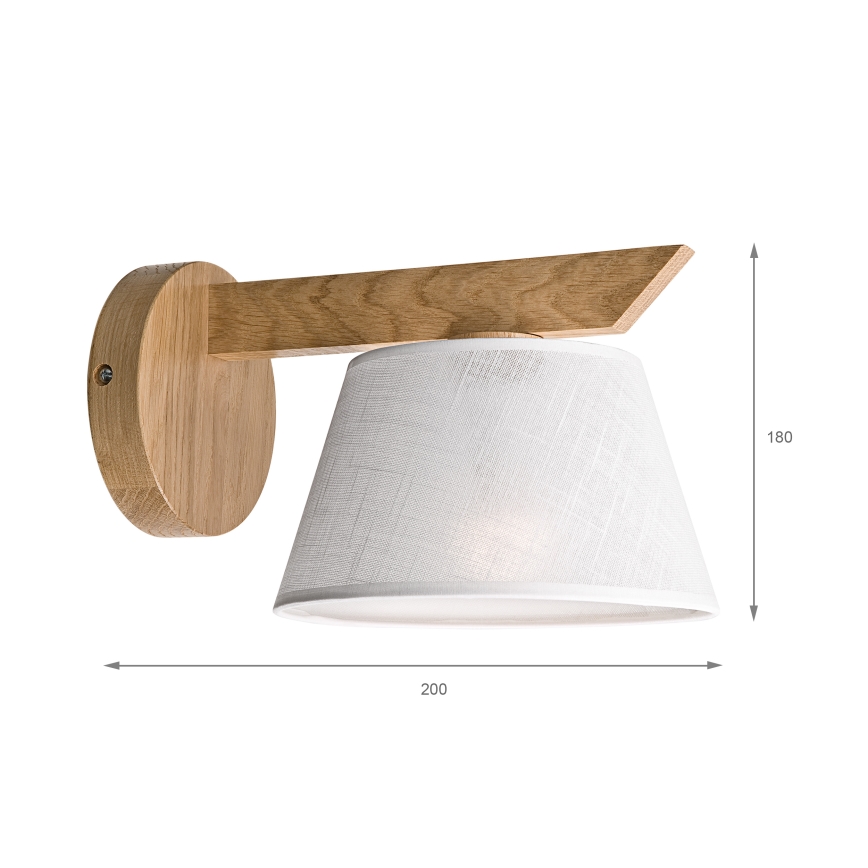 Brilagi - Vägglampa ANTHONY 1xE14/40W/230V ek/vit