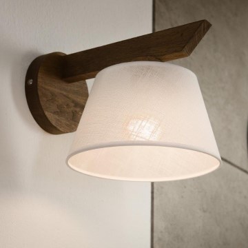 Brilagi - Vägglampa ANTHONY 1xE14/40W/230V ek/vit