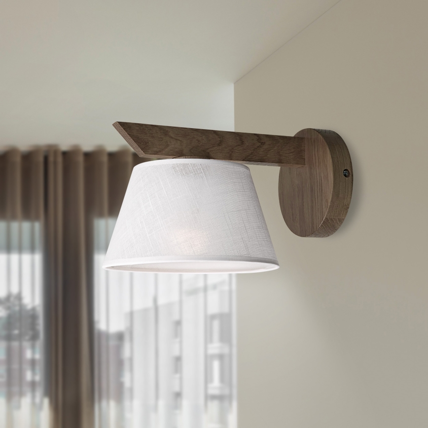 Brilagi - Vägglampa ANTHONY 1xE14/40W/230V ek/vit