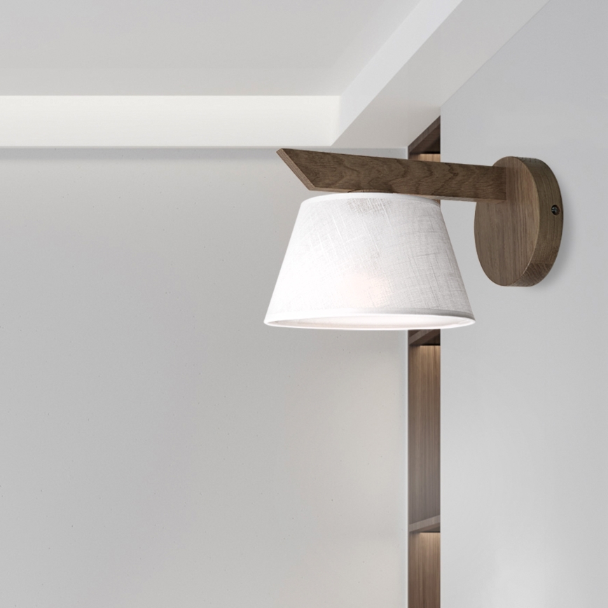 Brilagi - Vägglampa ANTHONY 1xE14/40W/230V ek/vit