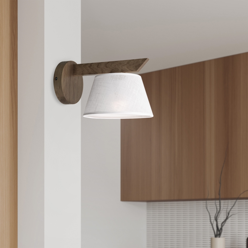 Brilagi - Vägglampa ANTHONY 1xE14/40W/230V ek/vit