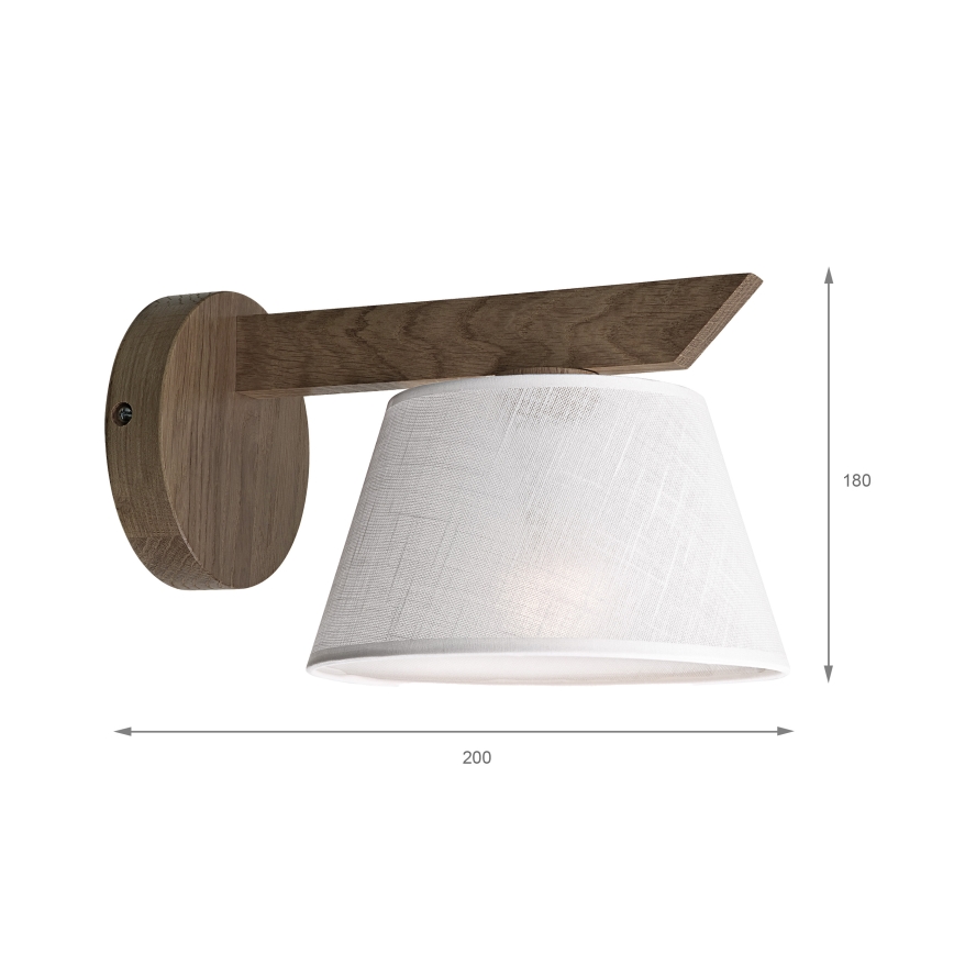 Brilagi - Vägglampa ANTHONY 1xE14/40W/230V ek/vit