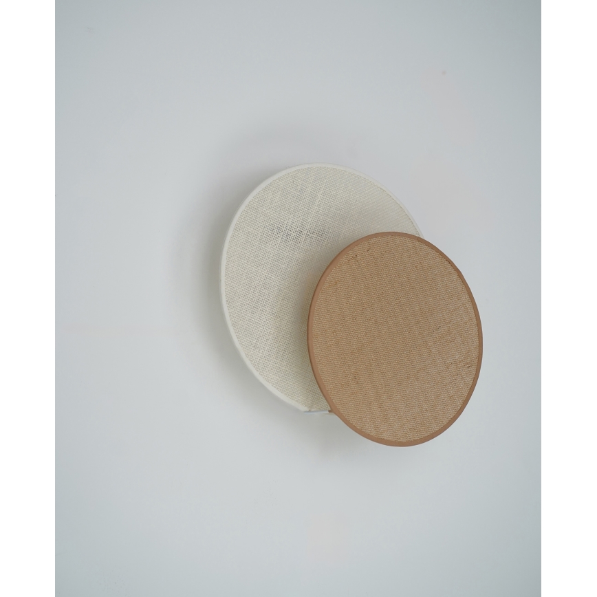Brilagi - Vägglampa CIRCLES 1xE27/15W/230V 35x32 cm beige/grädde