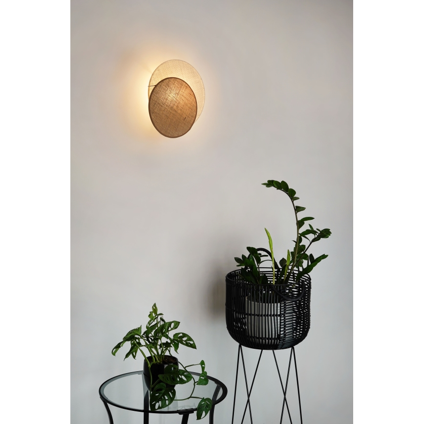 Brilagi - Vägglampa CIRCLES 1xE27/15W/230V 35x32 cm beige/grädde