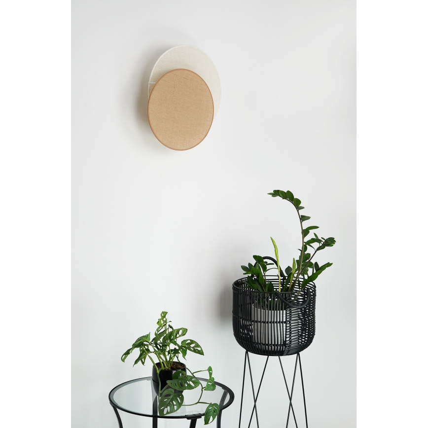 Brilagi - Vägglampa CIRCLES 1xE27/15W/230V 45x45 cm beige/grädde