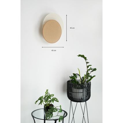 Brilagi - Vägglampa CIRCLES 1xE27/15W/230V 45x45 cm beige/grädde