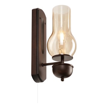 Brilagi - Vägglampa COTTAGE 1xE14/40W/230V bok/brun