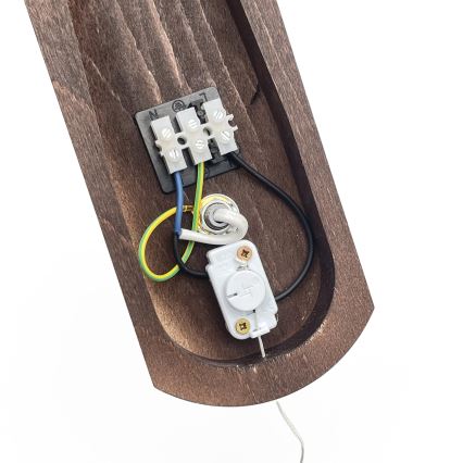 Brilagi - Vägglampa COTTAGE 1xE14/40W/230V bok/brun