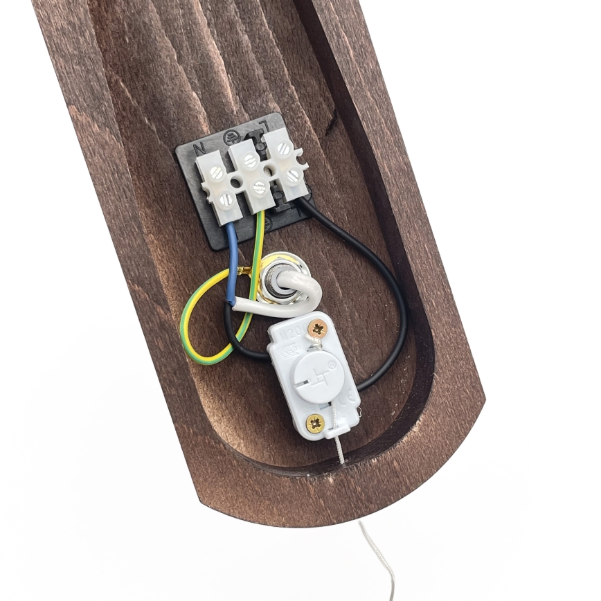 Brilagi - Vägglampa COTTAGE 1xE14/40W/230V bok/brun