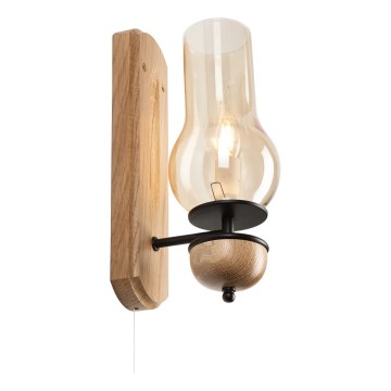 Brilagi - Vägglampa COTTAGE 1xE14/40W/230V ek/brun
