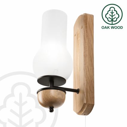 Brilagi - Vägglampa COTTAGE 1xE14/40W/230V ek/vit