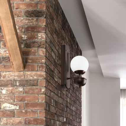 Brilagi - Vägglampa COTTAGE 1xG9/40W/230V bok/vit