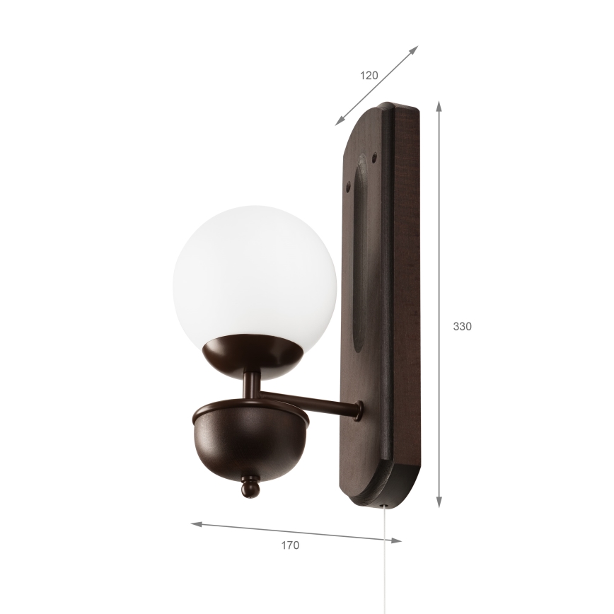 Brilagi - Vägglampa COTTAGE 1xG9/40W/230V bok/vit