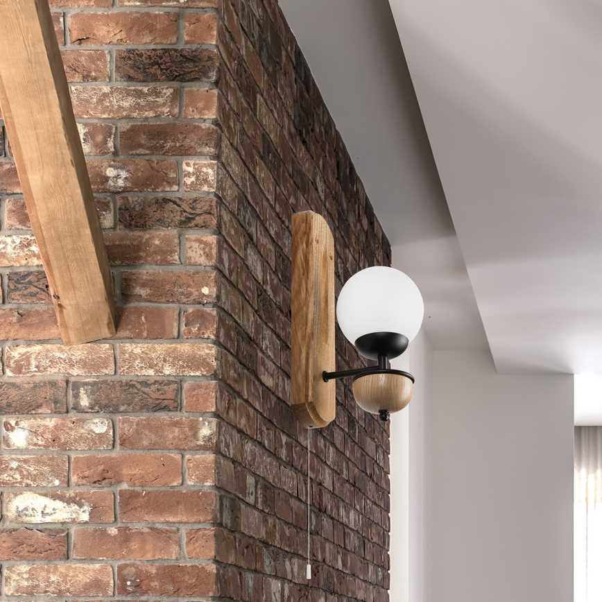 Brilagi - Vägglampa COTTAGE 1xG9/40W/230V ek/vit