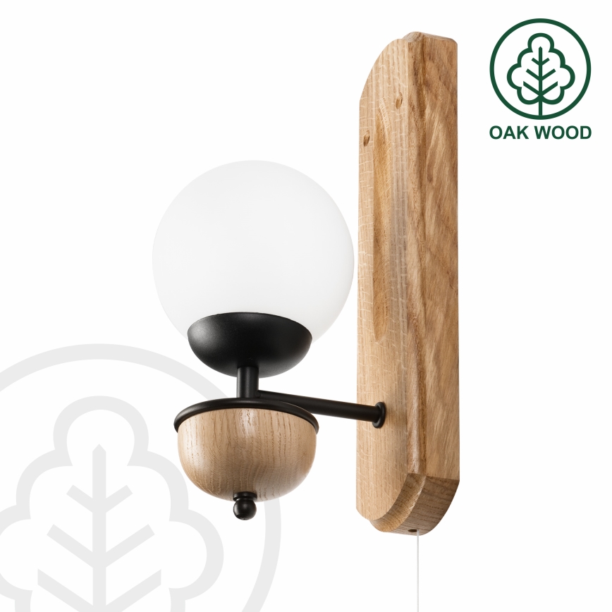 Brilagi - Vägglampa COTTAGE 1xG9/40W/230V ek/vit