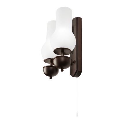 Brilagi - Vägglampa COTTAGE 2xE14/40W/230V bok/vit