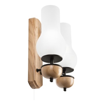 Brilagi - Vägglampa COTTAGE 2xE14/40W/230V ek/vit