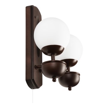 Brilagi - Vägglampa COTTAGE 2xG9/40W/230V bok/vit