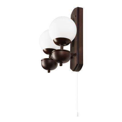 Brilagi - Vägglampa COTTAGE 2xG9/40W/230V bok/vit