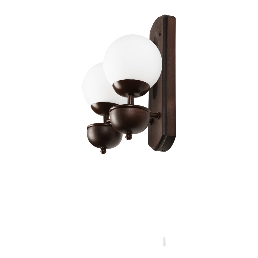 Brilagi - Vägglampa COTTAGE 2xG9/40W/230V bok/vit