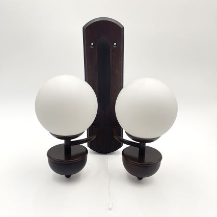 Brilagi - Vägglampa COTTAGE 2xG9/40W/230V bok/vit