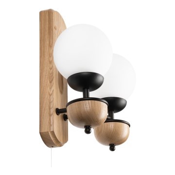 Brilagi - Vägglampa COTTAGE 2xG9/40W/230V ek/vit