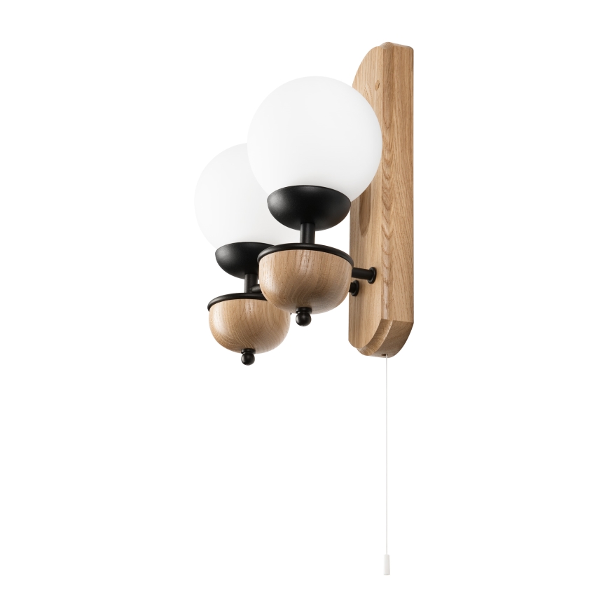 Brilagi - Vägglampa COTTAGE 2xG9/40W/230V ek/vit