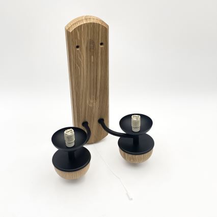 Brilagi - Vägglampa COTTAGE 2xG9/40W/230V ek/vit