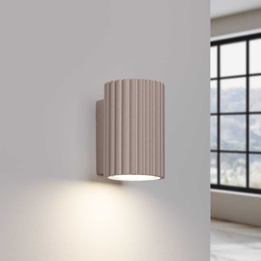 Brilagi - Vägglampa CRESTO 2xGU10/10W/230V 10 cm taupe