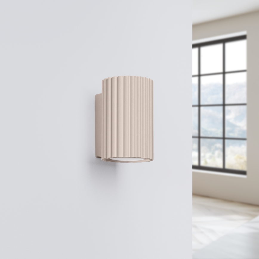 Brilagi - Vägglampa CRESTO 2xGU10/10W/230V 10 cm taupe